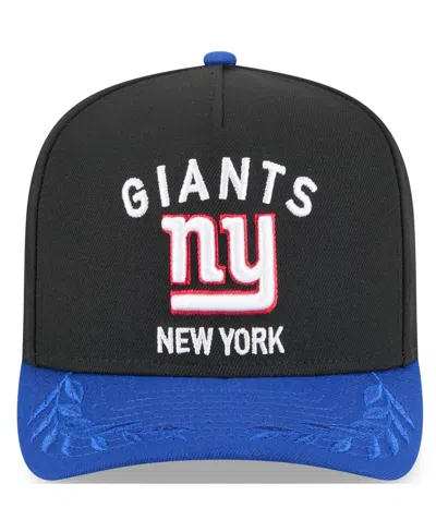 New Era Big Boys And Girls Black/royal New York Giants 2025 Nfl Draft A-frame 9fifty Snapback Hat In Black