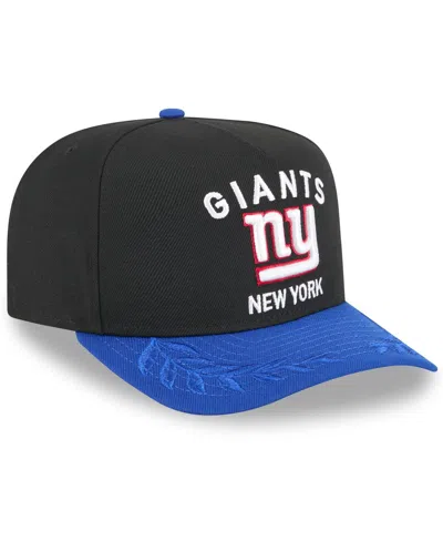 New Era Big Boys And Girls Black/royal New York Giants 2025 Nfl Draft A-frame 9fifty Snapback Hat In Black