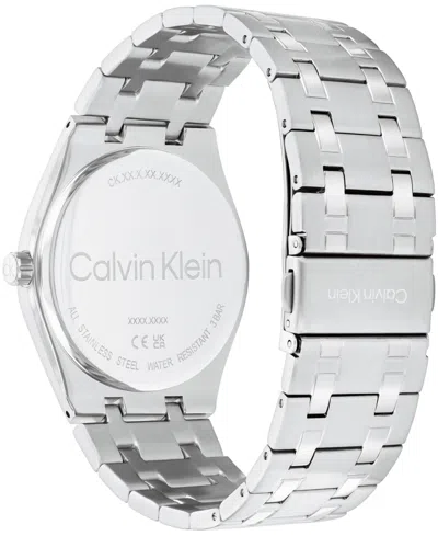 Calvin Klein Men's Silver Tone Stainless Steel Bracelet Watch, 39mm