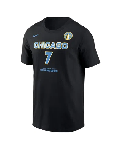 Nike Men's Ariel Atkins Black Chicago Sky Explorer Edition Name Number T-shirt In Black