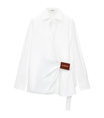 Loewe Cotton Poplin Draped Shirt