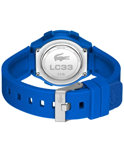 Lacoste Kid's Lc33 Blue Silicone Strap Watch, 32.6mm In Blue