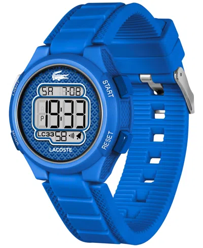 Lacoste Kid's Lc33 Blue Silicone Strap Watch, 32.6mm In Blue
