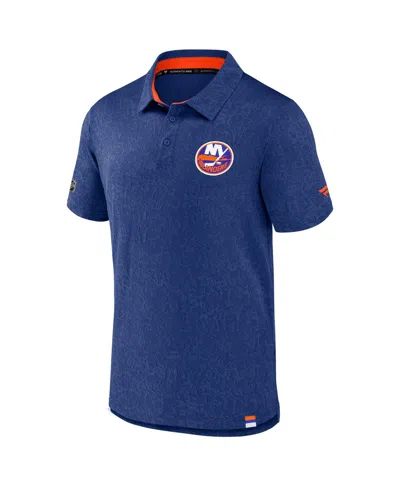Fanatics Men's Royal New York Islanders Authentic Pro Jacquard Polo Shirt In Blue