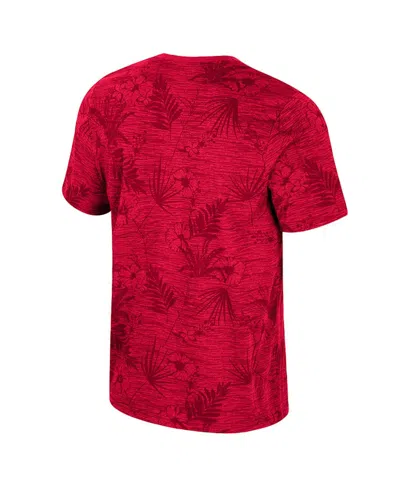 Colosseum Men's Red Nebraska Huskers Floral Printed T-shirt