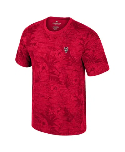 Colosseum Men's Red Nebraska Huskers Floral Printed T-shirt