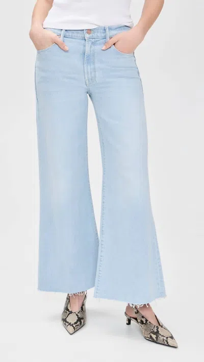 Mother The Twister Ankle Fray Jeans In Blue
