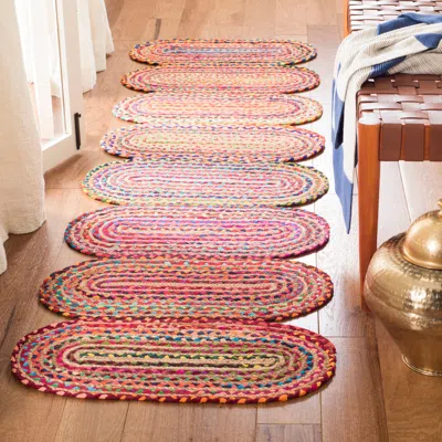 Safavieh Cape Cod Hand Made Area Rug, Red / Multi Bohemian Style Non-shedding In Multi