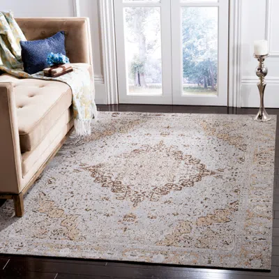 Safavieh Classic Vintage Machine Made Area Rug, Taupe Traditional Style Easy Care In Neutral
