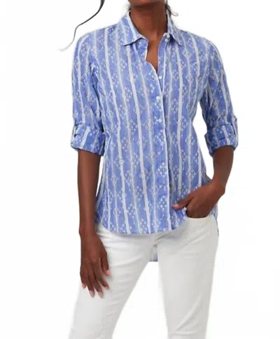 Cino Harbor Island Button Front Shirt In Blue In Blue