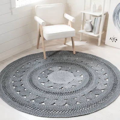 Safavieh Cape Cod Hand Made Area Rug, Charcoal Bohemian Style Non-shedding In Gray