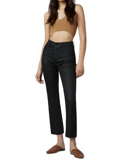 Dl1961 - Women's Patti Straight High Rise Vintage Ankle Jeans In Black Coated In Black