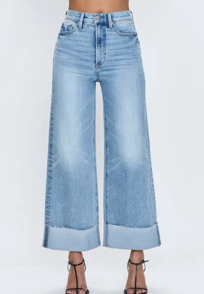 Pistola Lana High Rise Ultra Wide Jean In Snowcat In Silver
