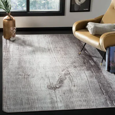 Safavieh Daytona Machine Washable Non-slip Area Rug, Ivory / Grey Novelty Style Easy Care In Gray
