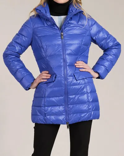 Tyler Boe Tracker Puffer Coat In Sapphire In Metallic