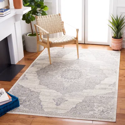 Safavieh Brentwood Machine Made Area Rug, Ivory / Beige Traditional Style Easy Care In Neutral