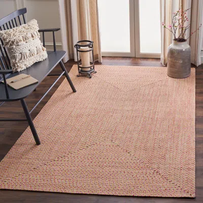Safavieh Braided Hand Made Area Rug, Multi Country Floral Style Non-shedding In Brown