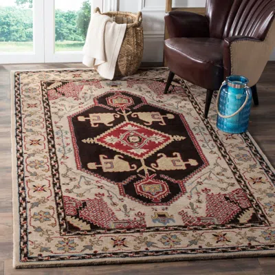 Safavieh Bellagio Hand Made Area Rug, Beige / Black Traditional Style Non-shedding In Multi