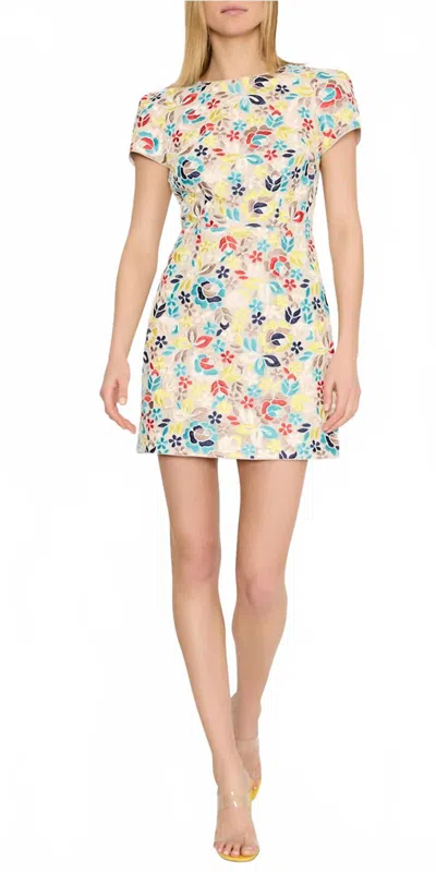 Milly Rowen Printemps Lace Mini Dress In Yellow