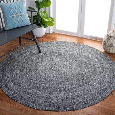 Safavieh Cape Cod Hand Made Area Rug, Charcoal Country Floral Style Non-shedding In Gray