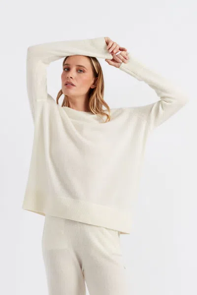 Chinti & Parker Cream Cloud Cashmere Slouchy Sweater In Neutral