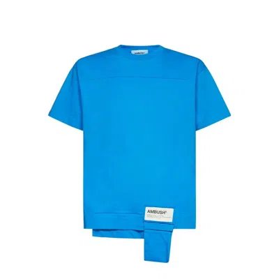 Ambush Waist Pocket T-shirt Deep Water White As In Blue