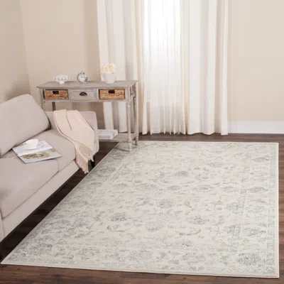 Safavieh Carnegie Machine Made Area Rug, Cream / Grey Traditional Style Easy Care In Gray