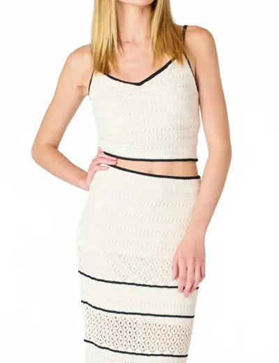 Dex Lalisa Crochet Maxi Skirt In Off White