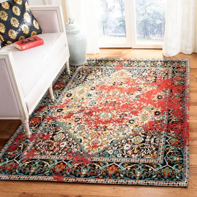 Safavieh Classic Vintage Machine Made Area Rug, Red / Charcoal Traditional Style Easy Care In Red