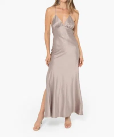 Jbq Savannah Maxi Dress In Taupe In Gray
