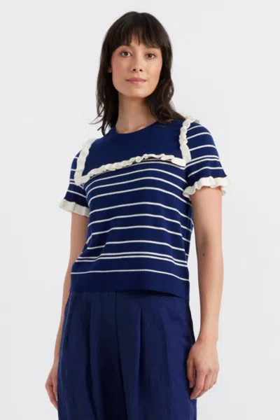 Chinti & Parker Nautical T-shirt In Blue