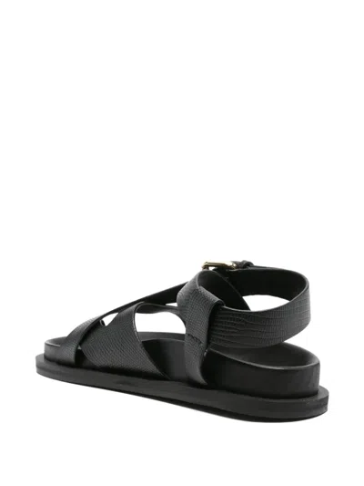 A.emery Elbert Flat Sandals In Black