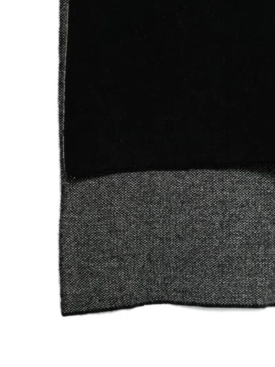 John Richmond Junior Logo-intarsia Scarf In Black