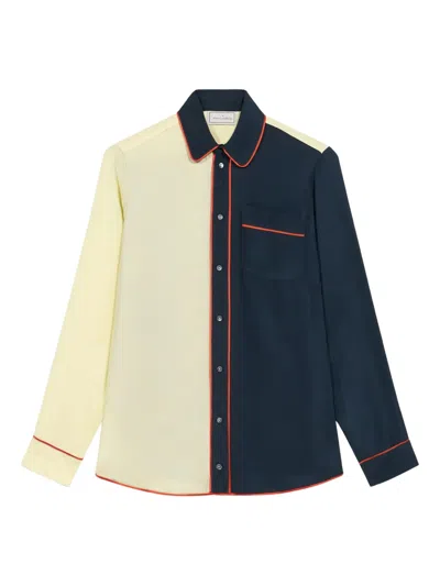 Pierre-louis Mascia Two-tone Piped Shirt In Multi