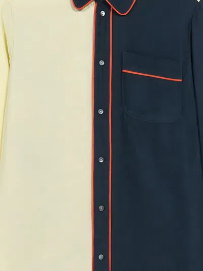 Pierre-louis Mascia Two-tone Piped Shirt In Multi