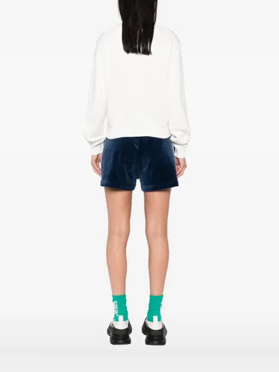 Casablanca Crewneck Sweater With Mushroom Embroidery In White