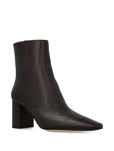 Michael Michael Kors 75mm Elise Leather Boots In Brown