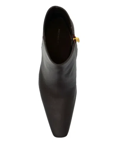 Michael Michael Kors 75mm Elise Leather Boots In Brown