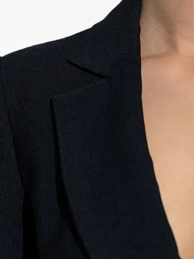Emporio Armani Long-sleeved Suit Jacket In Blue
