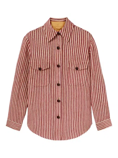 La Doublej Striped Button-fastening Shirt In Multi