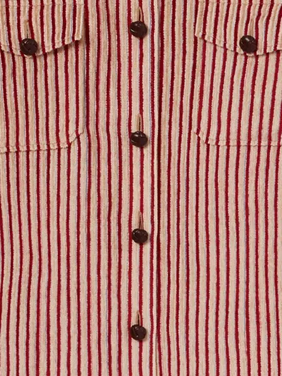 La Doublej Striped Button-fastening Shirt In Multi