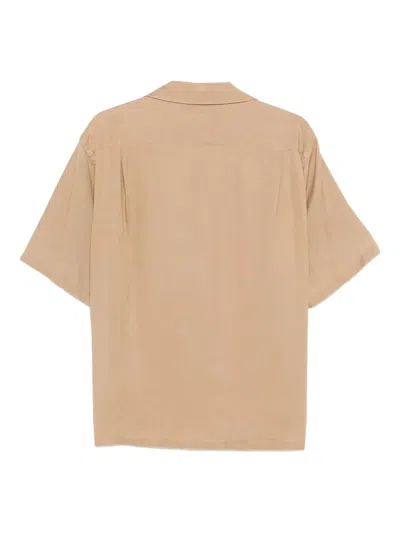 Paul & Shark Twill Shirt In Brown