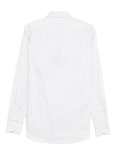 Paul & Shark Striped Long-sleeve Shirt In White