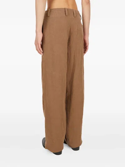 Vivienne Westwood Wreck Straight-leg Drawstring Pants In Brown