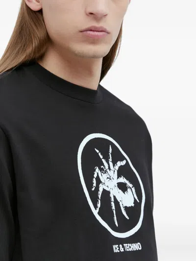 Ice & Techno Spider T-shirt In Black