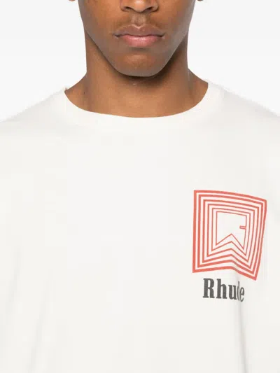 Rhude T-shirt With Print In Neutral