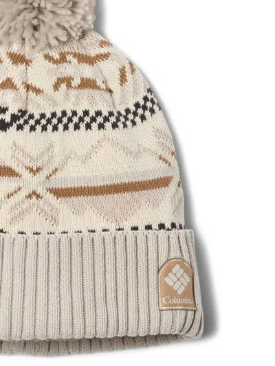 Columbia Pom-pom Patterned Beanie Hat