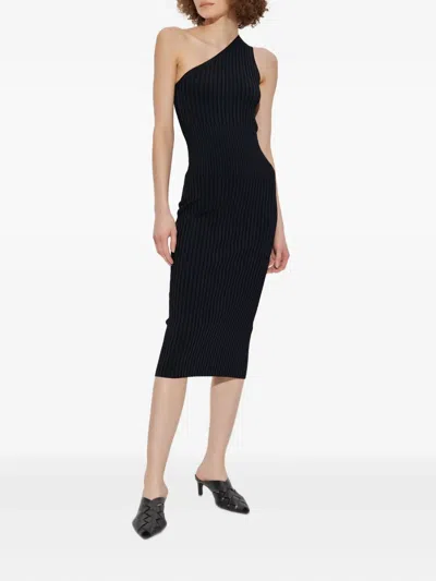Iro Kellie One-shoulder Ribbed Midi Dress