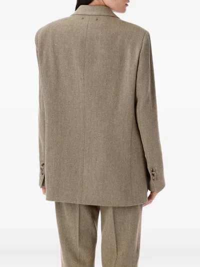 Golden Goose Herringbone Blazer In Gray