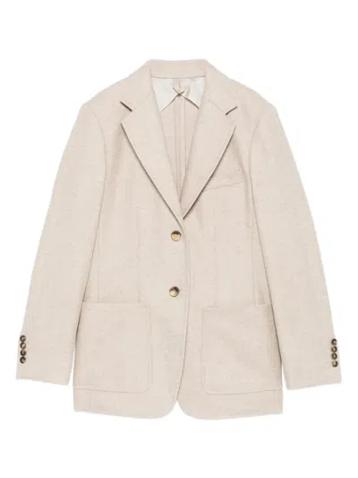 Max Mara Single-breasted Blazer In White